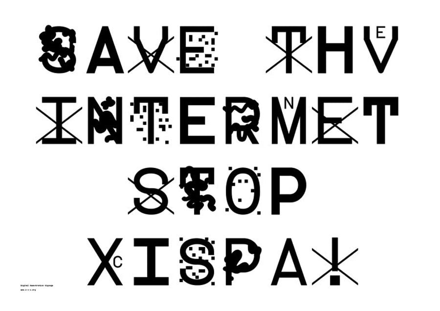The anti-piracy font